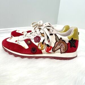 Coach Rare C125 Unicorn Cherry Embellished Sneakers